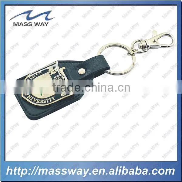 Customized Novelty Blank Custom Metal Black Leather Key Chain photo-6