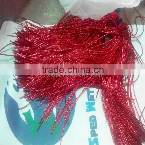 Red decorative frizzled crafting krinkle embroidery bullion rough purl smooth