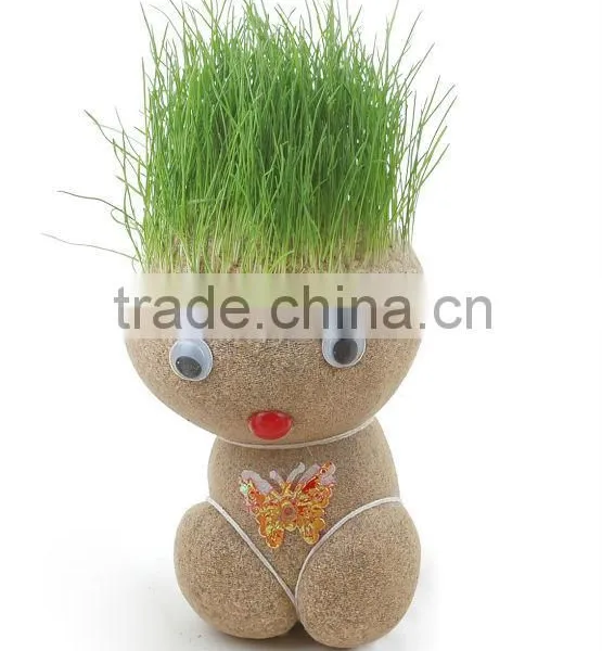 Grass Doll Grass Head Doll With Real Grass