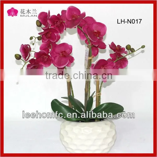 Plastic Fabric Orchid Flower Decorative Artificial Flower photo-3
