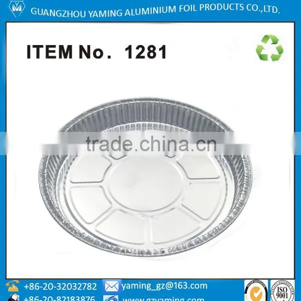 Food Use 8 Inch Aluminum Foil Round Full Curl Pizza Pan