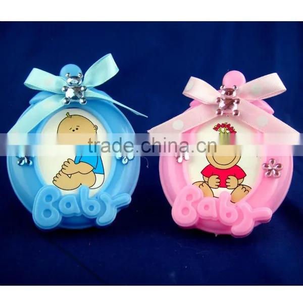 2016 Hot-selling Lovely Small Resin Photo Frame for Baby Shower Gift Made in China