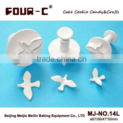 Large Bird Shape Cake Decorating Plunger Cutters, Sugarcraft Plunger Cutters