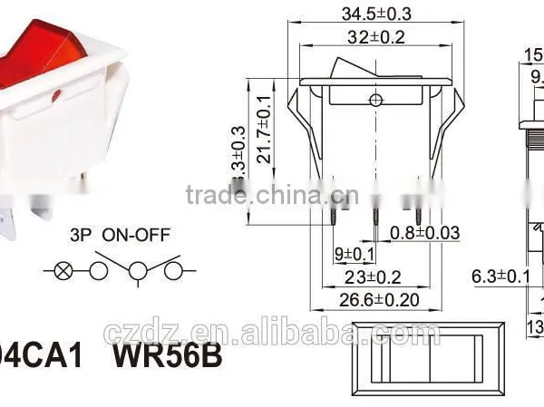 Kcd1-102 Rocker Switch,Home Appliance Illuminated Round Rocker Switches for Coffee Maker Machine photo-2