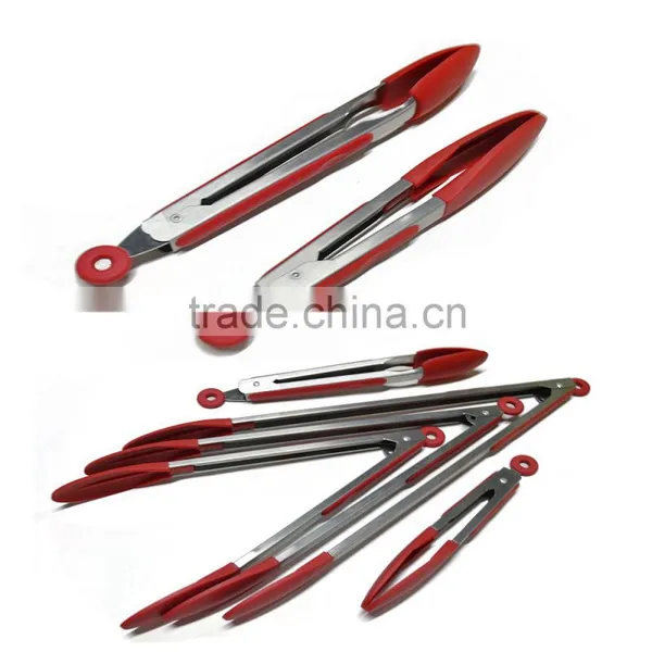 FDA Approved and BPA Free Non-stick and Heat Resistance Silicone Kitchen Food Tongs for Cooking, Serving, Salad and BBQ photo-2
