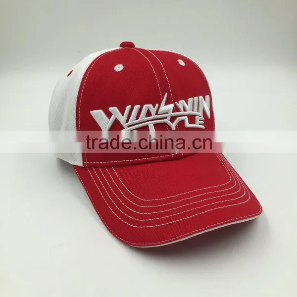 3D Embroidery Logo Sportsman Sandwich Structured Baseball Cap photo-2