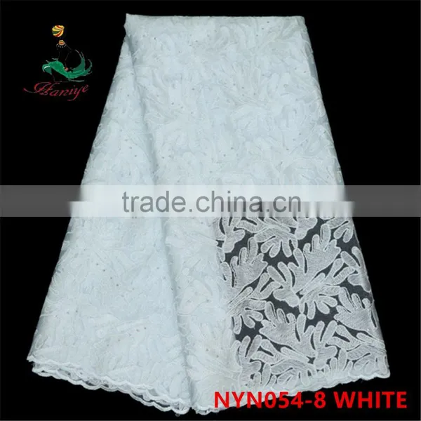 2016 Haniye Wholesale Cheap African Tulle Lace Fabrics for Wedding Dress/NYN54 photo-5