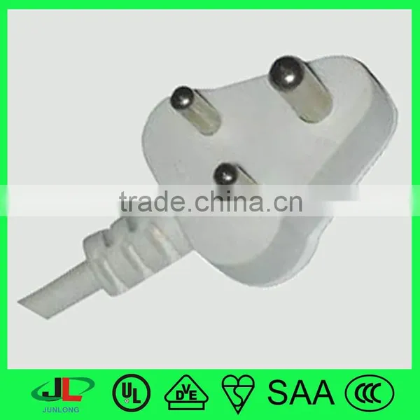 Dongguan Factory SABS Approved 3 Pin Plug, South Africa Style Indian Power Cord 3 photo-3