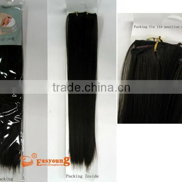 Heat Resistant Hair Extension Sets, Fake Clip in Halo Hair Extensions photo-3