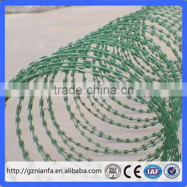750mm BTO-22 Low Price Powder Coating Concertina Razor Barbed Wire(Guangzhou Manufacturer) photo-2