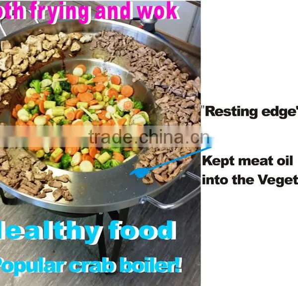Healthy & Multipurpose 23" Round Stainless Steel Concave Comal Pozo Griddle Taco Grill Fry Pan Wok Cook photo-2