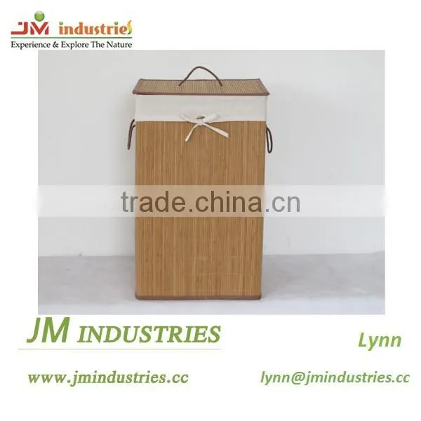 Handmade Bamboo Dirty Cloth Laundry Basket photo-2