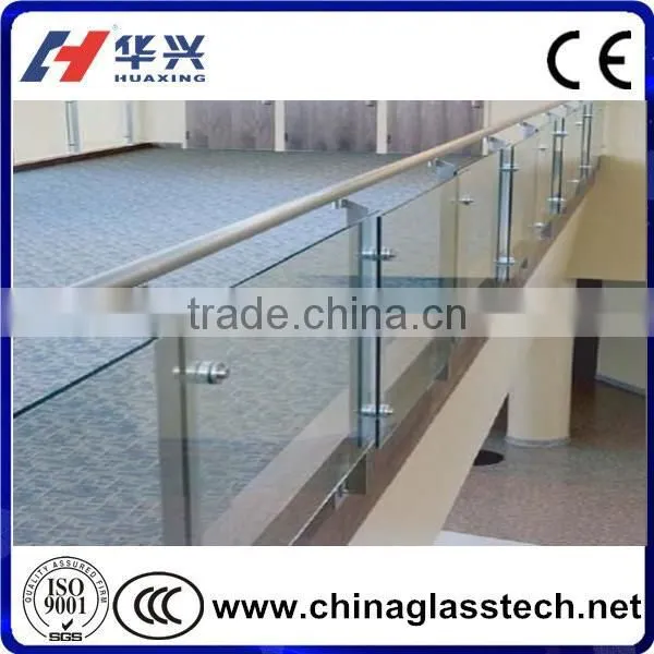 CE Certificated Building Use Clear Laminated Tempered Glass Panel Railing