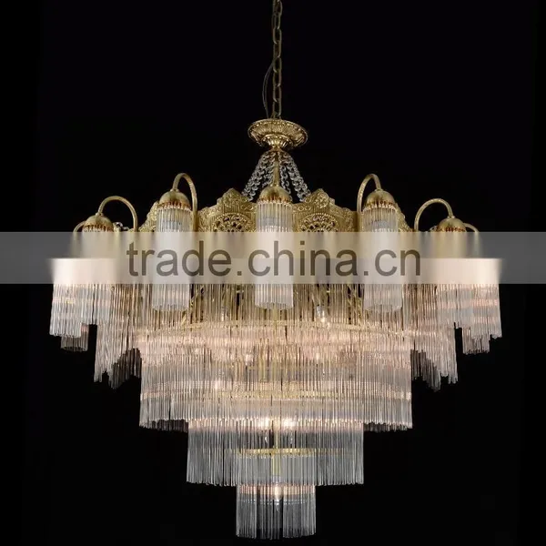 Rococo Style Crystal Bronze Chandelier For Living Room/ Elegant Crystal Chandelier Decorated Pendant Light photo-6