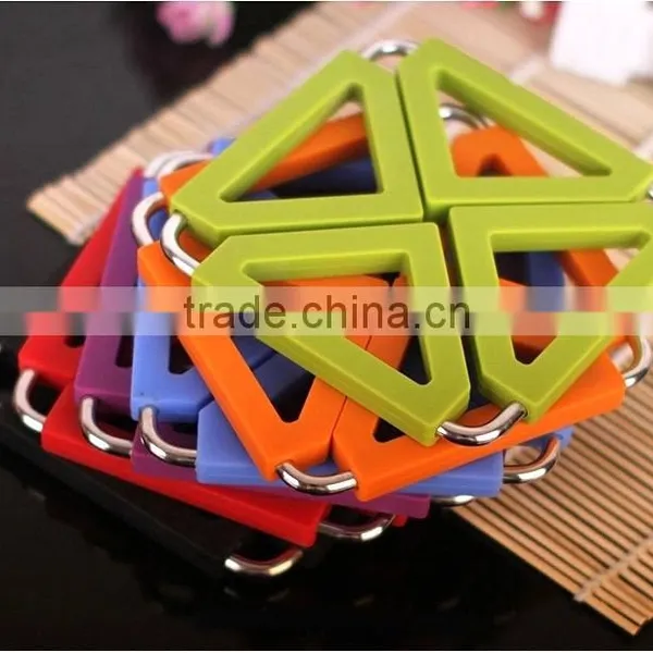 Silicone Stainless Steel Placemat Trivet Table Mat Heat Resistant for Bowl Plate Cup photo-4