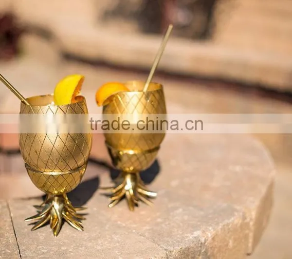 Pineapple Brass Mug |solid Brass Mug photo-2