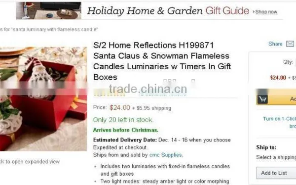 Christmas Luminary With Flameless LED Candle photo-2