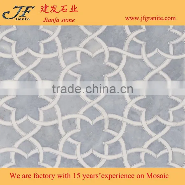 Wholesale High Quality Irregular Afyon Grey Marble Mosaic Design photo-3