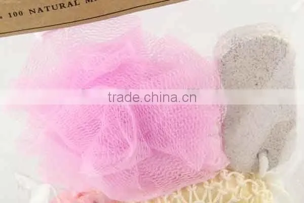 2017 Hot Style 4PC Bathroom Set (bath Brush + + Bath Ball Grinding Stone Feet + Shower Cap) photo-4