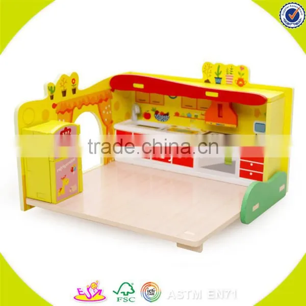 2017 Wholesale Kids Mini Wooden Diy Kitchen Toy New Design Children Wooden Diy Kitchen Toy Fashion Wood Diy Kitchen Toy W03B058 photo-6