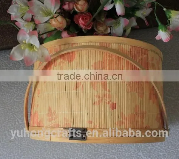 Environmental Bamboo Basket With Handle photo-5