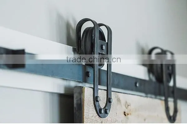 Hot Sale High Quality Customized Bar Flat Track Interior Sliding Barn Door Rollers and Track photo-6