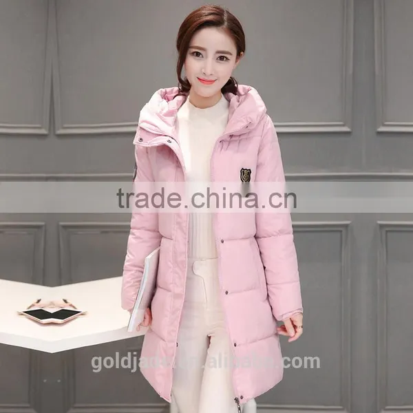 Korean Women Long Hooded Cotton Padded Jacket Slim Down Jackets Women 2016 Winter Coat photo-2