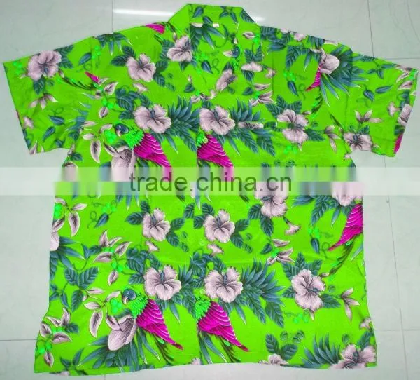 Bright Color Macau Parrot Print Hawaiian Shirts photo-5