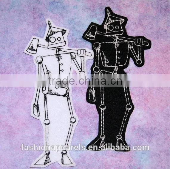 Custom High Quality Embroidered Creative Skulls Couples Patch for Clothes Embroidery Patch Made in China Choose Size/color photo-5