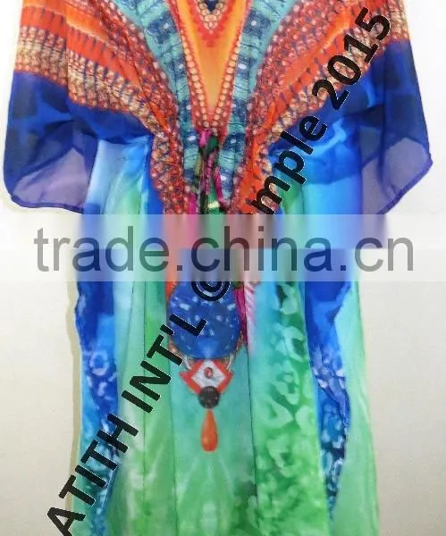 KNEE LENGTH DIGITAL PRINT KAFTAN photo-6