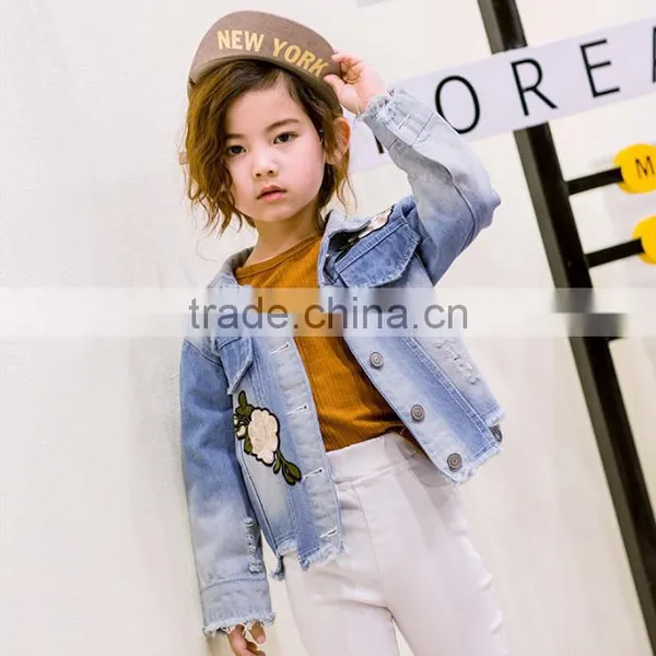 Zm40647b Korean Style New Design Children Jeans Coats and Fancy Girls Jacket Casual Clothes photo-4