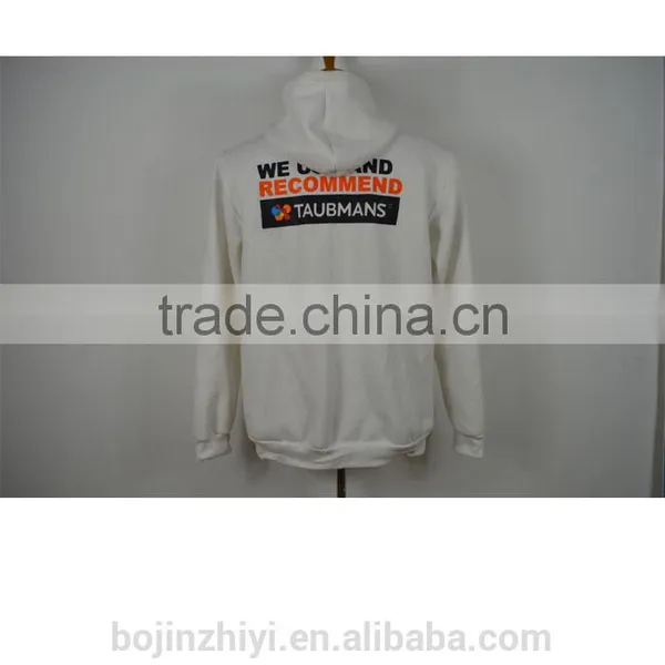 Custom Made Plain White Cotton Hoody photo-2