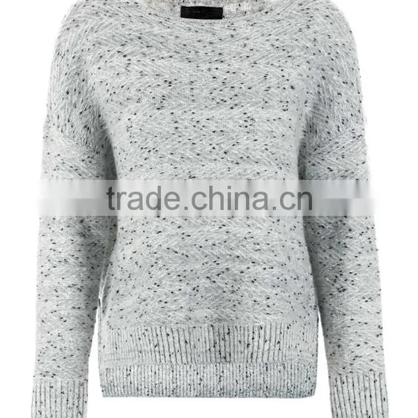 OEM Clothing Manufacturing Knitted Wool Dot Pattern Womens Sweaters With Low Price photo-5