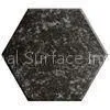 Black Gloss Decorative Non - Toxic Hexagon Marble Acrylic Sheet Dining Table Tiles