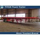 50 Tons 40foot Flatbed Semi Trailer for Carry Container , Hoses , Cement Bags