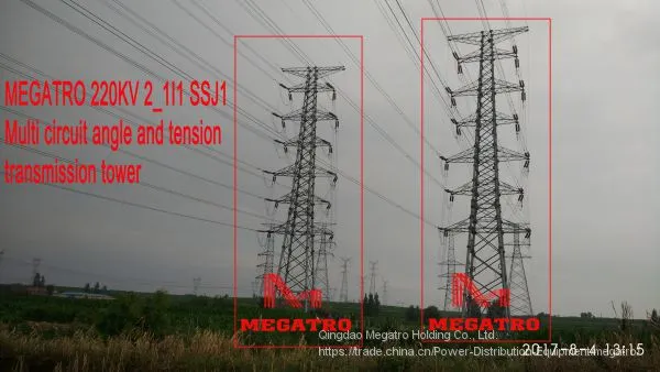 MEGATRO 220KV 2_1I1 SSJ1 Multi Circuit Angle and Tension Transmission Tower photo-5