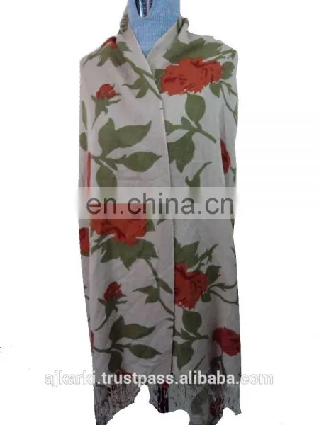 Woven and Knitted Cashmere With Block (Screen) Print photo-2