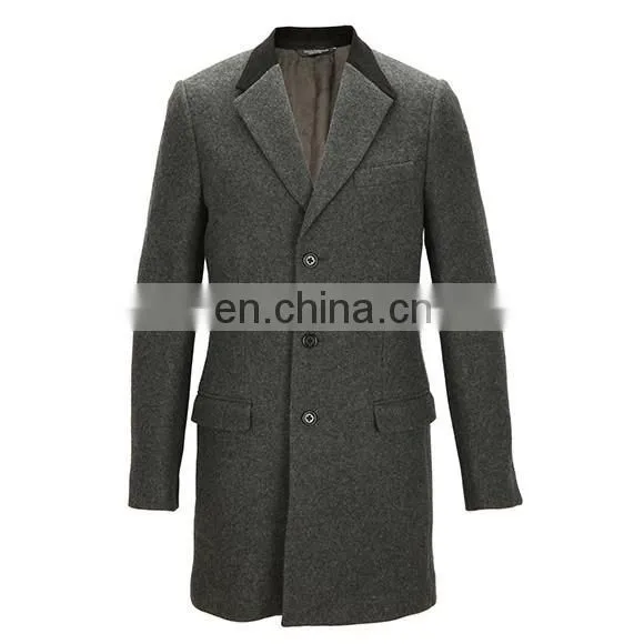 Custom European Style Winter Jackets Plus Size Wool Coat Cashmere Long Oversize Coat For Man photo-4