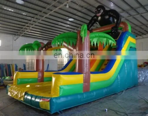 Single Lane Hot Sale Jungle Gorilla Inflatable Slide photo-3