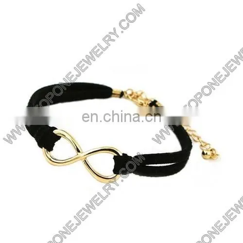 Cheap Wholesale Stainless Steel Infinity Women's Charms Leather Bracelets Jewelry Gifts photo-6