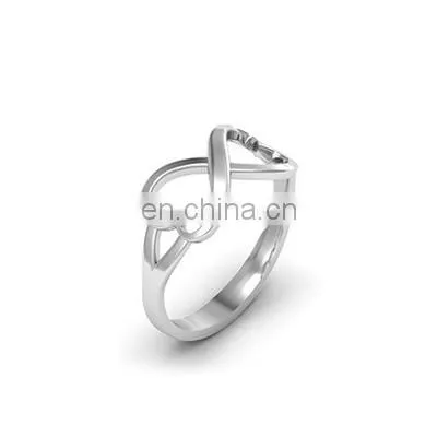 Cheap Wholesale Stainless Steel Infinity Silver Color Women's Wedding Rings Jewelry Gifts photo-5