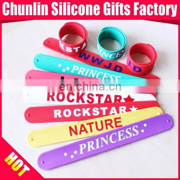 Fashionable Silicone Slap Bracelet/custom Slap Bracelets