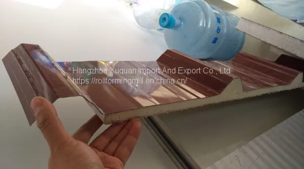 18mm 1010 Width Special PU Sandwich Sheets Polyurethane Sandwich Panel photo-3