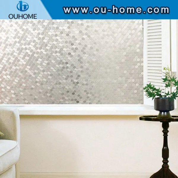 H4506 Opaque Frosted Window Films Static Cling Privacy Glass Stickers photo-2