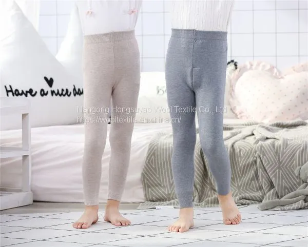 Multiple Colors Autumn Kids Wool Cashmere Knit Pure Long Cashmere Pants photo-3