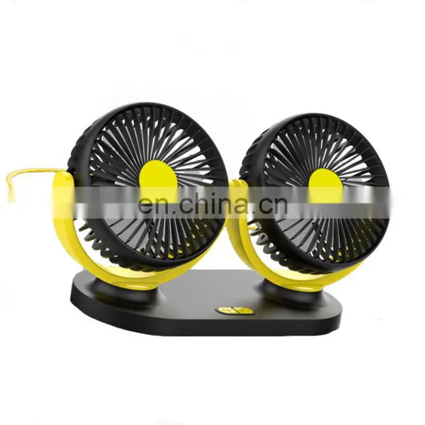 Small Portable USB Electric Car Fan for Car Double Headed photo-3
