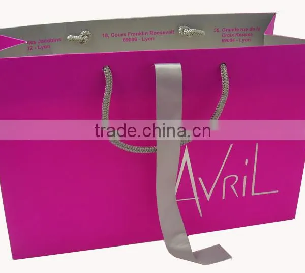 Free Sample White Glossy Paper Bag
