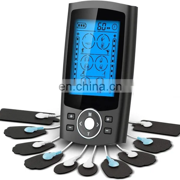 Dual Channel TENS EMS Unit 24 Modes Muscle Stimulator for Pain Relief Therapy, Electronic Pulse Massager Muscle Massager