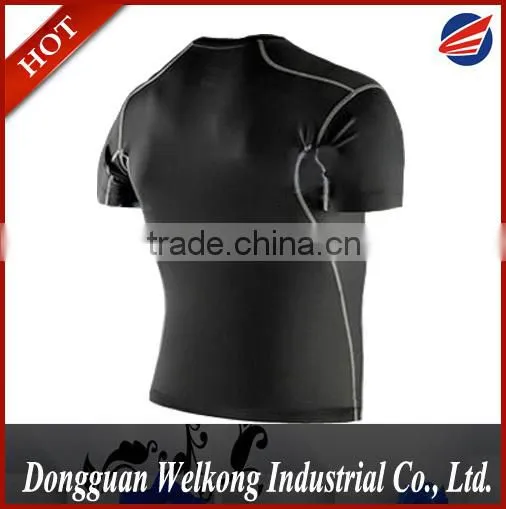 HOT SALE SPORTSWEAR MEN SHORT SLEEVE COMPRESSION SHIRT FOR RUNNING photo-2