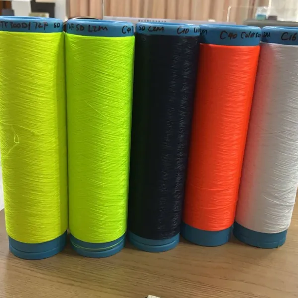 Fluorescence Yellow Polyester DTY 75D/36F 75D/72F Semi-Dull Full-Dull EN ISO 20471 photo-3